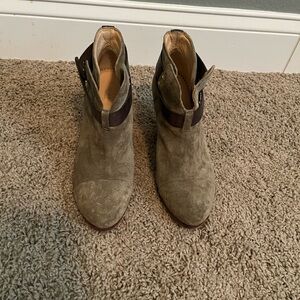 Rag & Bone Olive and Brown Suede Ankle Boots